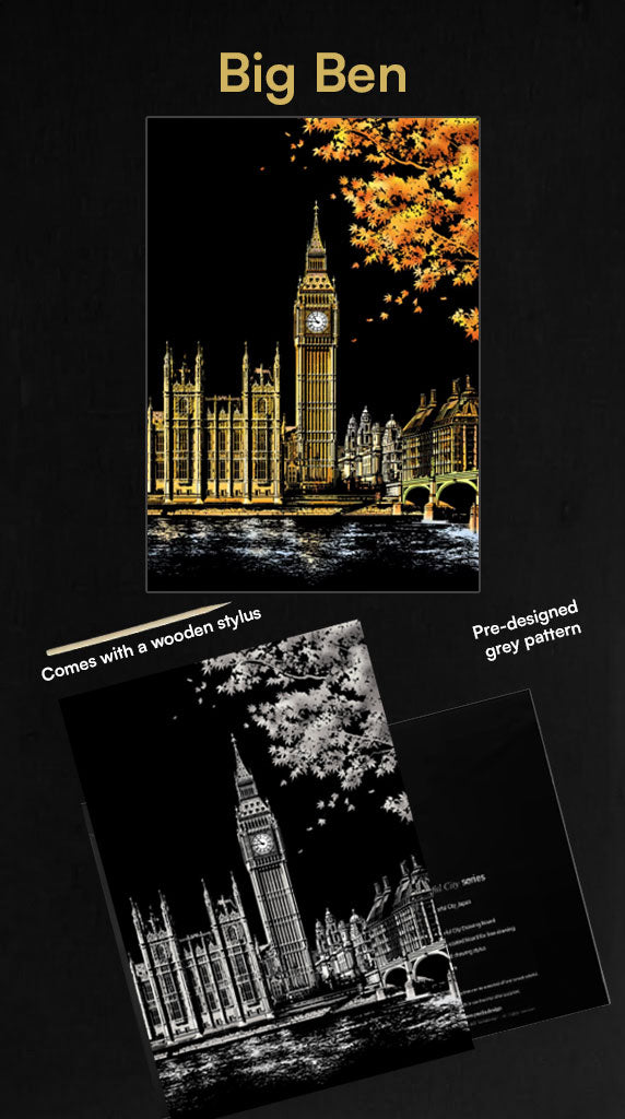 Scratch Art - Colorful city edition