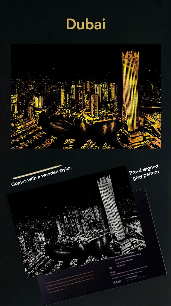 Scratch Art - Colorful city edition