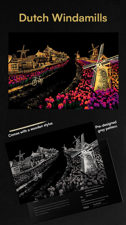 Scratch Art - Colorful city edition