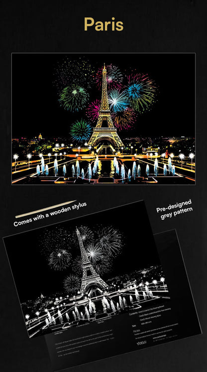 Scratch Art - Colorful city edition