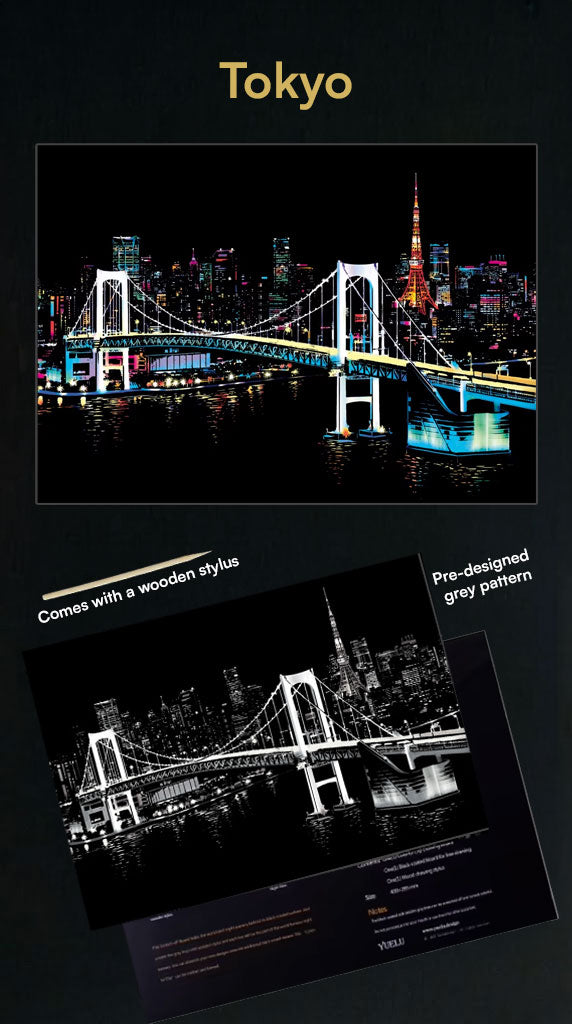 Scratch Art - Colorful city edition