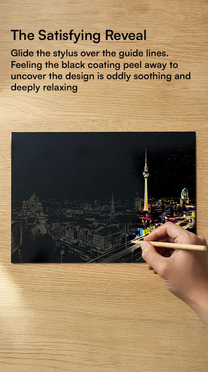 Scratch Art - Colorful city edition