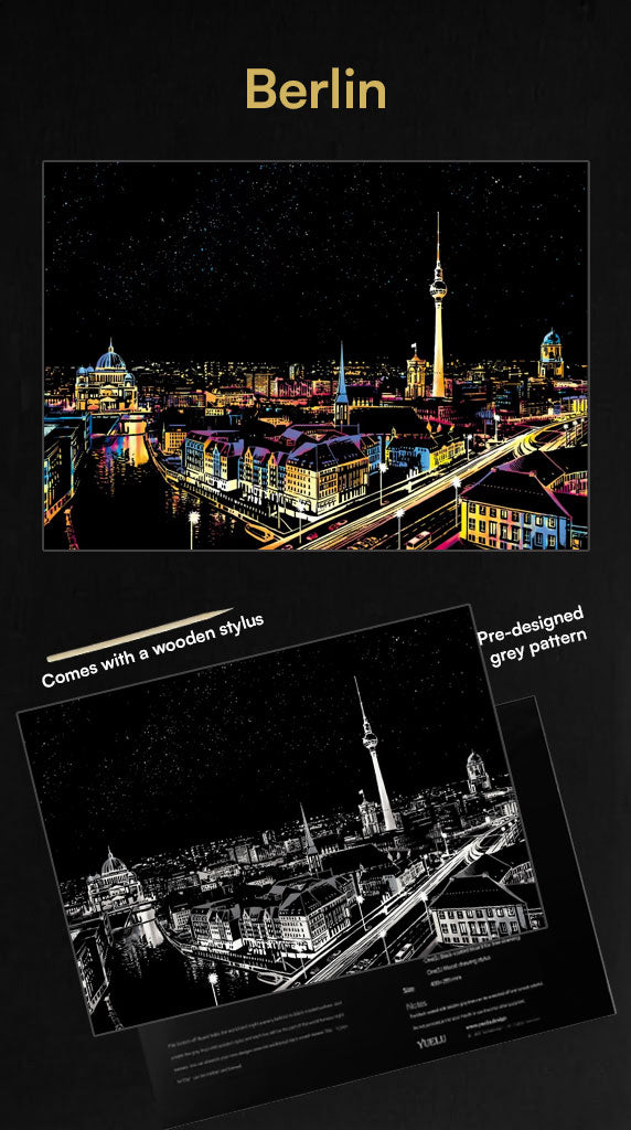 Scratch Art - Colorful city edition