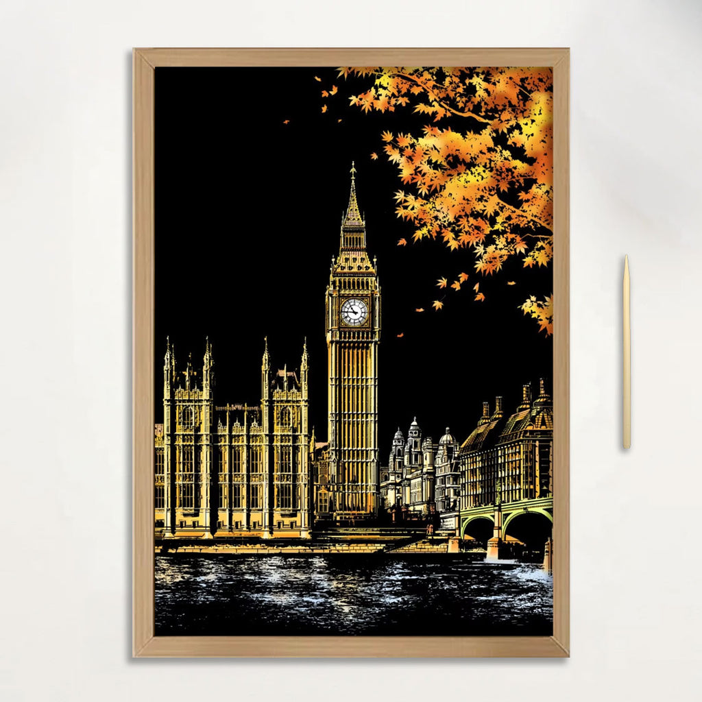 Pre-designed Scratch Art Painting