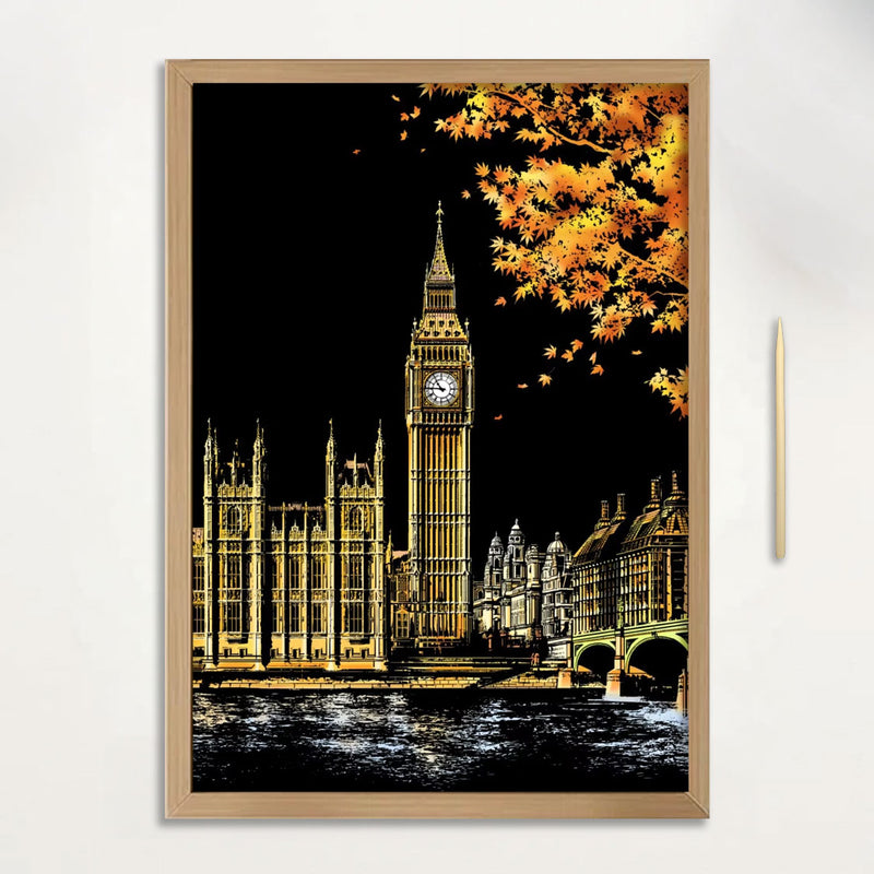 Pre-designed Scratch Art Painting