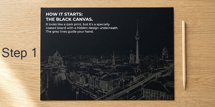 Pre-designed Scratch Art Painting