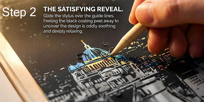 Pre-designed Scratch Art Painting