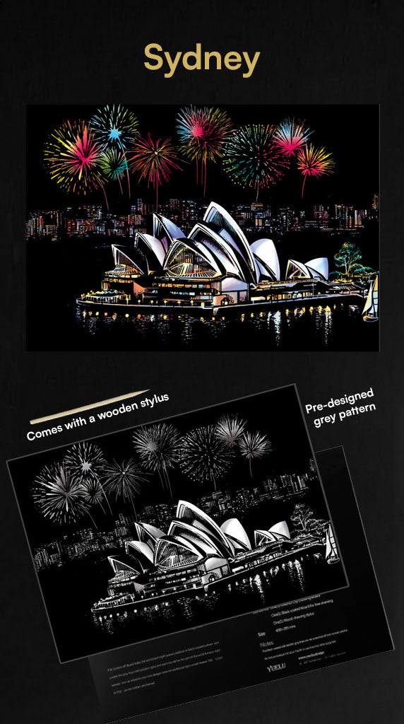 Scratch Art - Colorful city edition